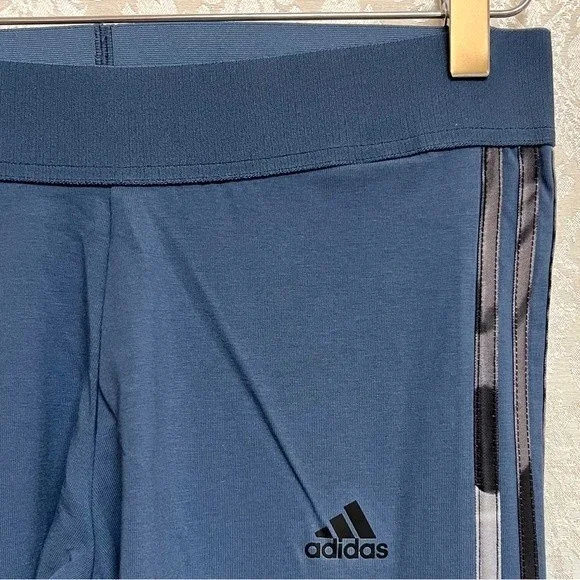 Adidas Women's NWT Essential 3-Stripe High-Waisted Leggings Size M Athleisure - Picture 3 of 7